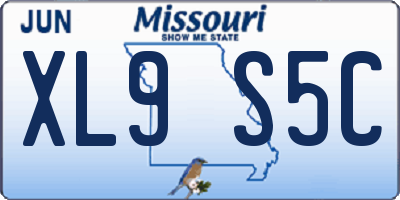 MO license plate XL9S5C