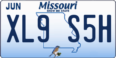 MO license plate XL9S5H