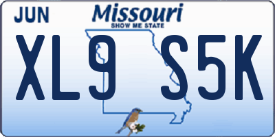 MO license plate XL9S5K