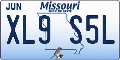 MO license plate XL9S5L