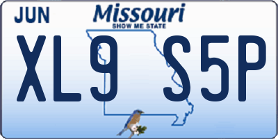 MO license plate XL9S5P