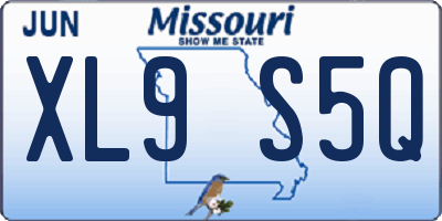 MO license plate XL9S5Q