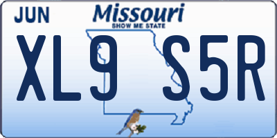 MO license plate XL9S5R