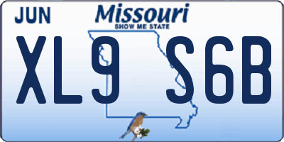 MO license plate XL9S6B