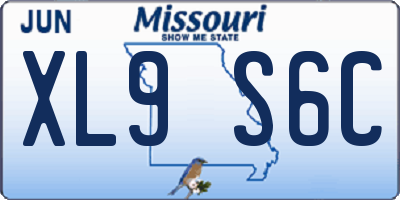 MO license plate XL9S6C
