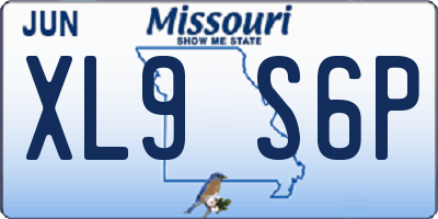 MO license plate XL9S6P