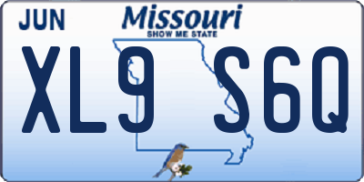 MO license plate XL9S6Q