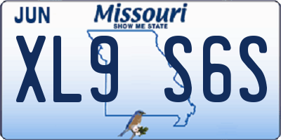 MO license plate XL9S6S