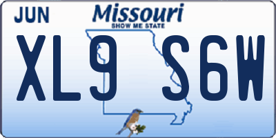 MO license plate XL9S6W