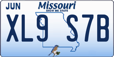 MO license plate XL9S7B