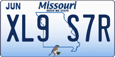 MO license plate XL9S7R
