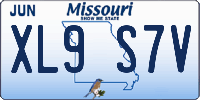 MO license plate XL9S7V