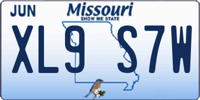 MO license plate XL9S7W