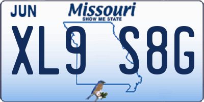 MO license plate XL9S8G