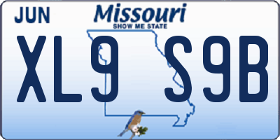 MO license plate XL9S9B