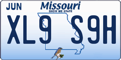 MO license plate XL9S9H
