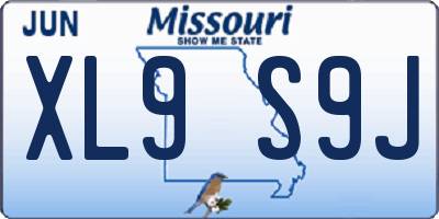 MO license plate XL9S9J