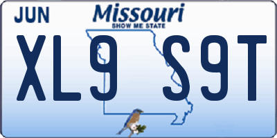 MO license plate XL9S9T