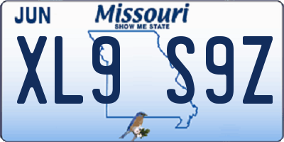 MO license plate XL9S9Z