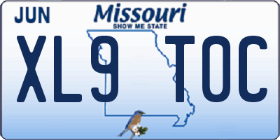 MO license plate XL9T0C