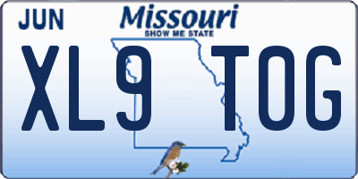MO license plate XL9T0G
