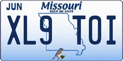 MO license plate XL9T0I