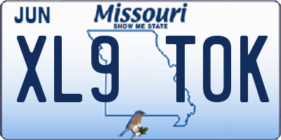MO license plate XL9T0K
