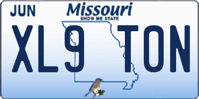 MO license plate XL9T0N