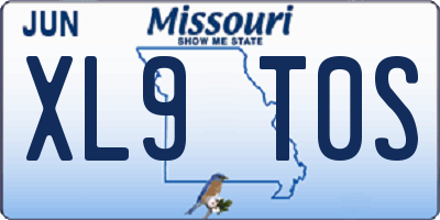 MO license plate XL9T0S