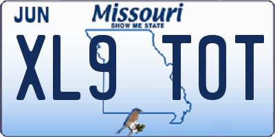 MO license plate XL9T0T