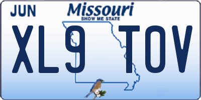 MO license plate XL9T0V