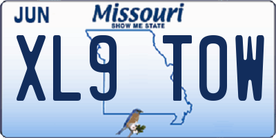 MO license plate XL9T0W