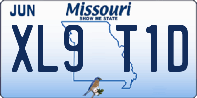 MO license plate XL9T1D
