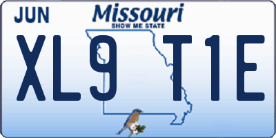 MO license plate XL9T1E