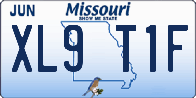 MO license plate XL9T1F