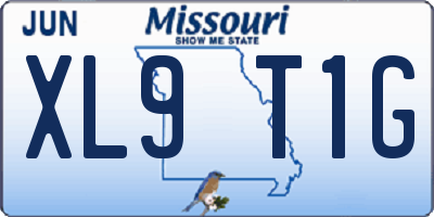 MO license plate XL9T1G