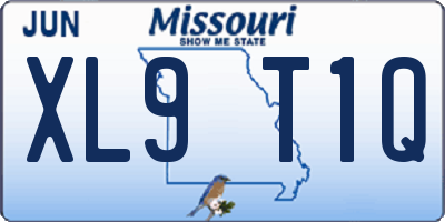 MO license plate XL9T1Q