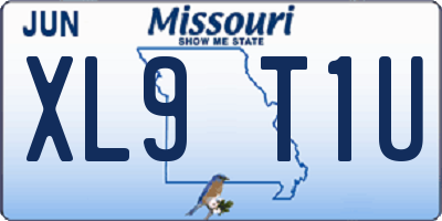 MO license plate XL9T1U