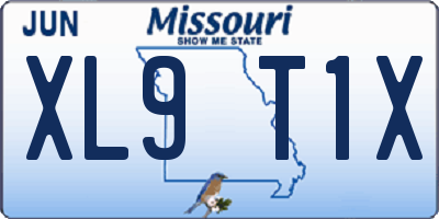 MO license plate XL9T1X