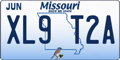 MO license plate XL9T2A
