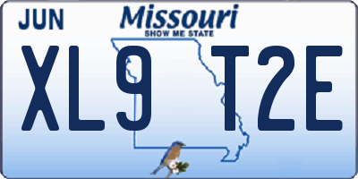 MO license plate XL9T2E