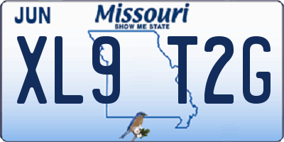 MO license plate XL9T2G