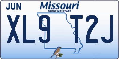 MO license plate XL9T2J