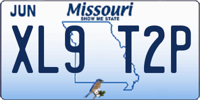MO license plate XL9T2P