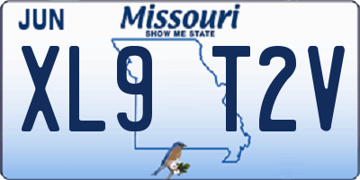 MO license plate XL9T2V