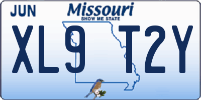 MO license plate XL9T2Y