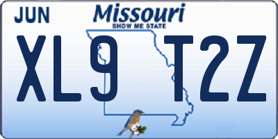 MO license plate XL9T2Z