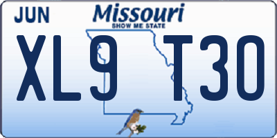 MO license plate XL9T3O