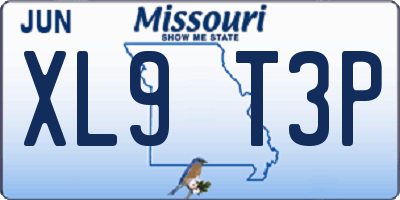 MO license plate XL9T3P