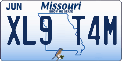 MO license plate XL9T4M